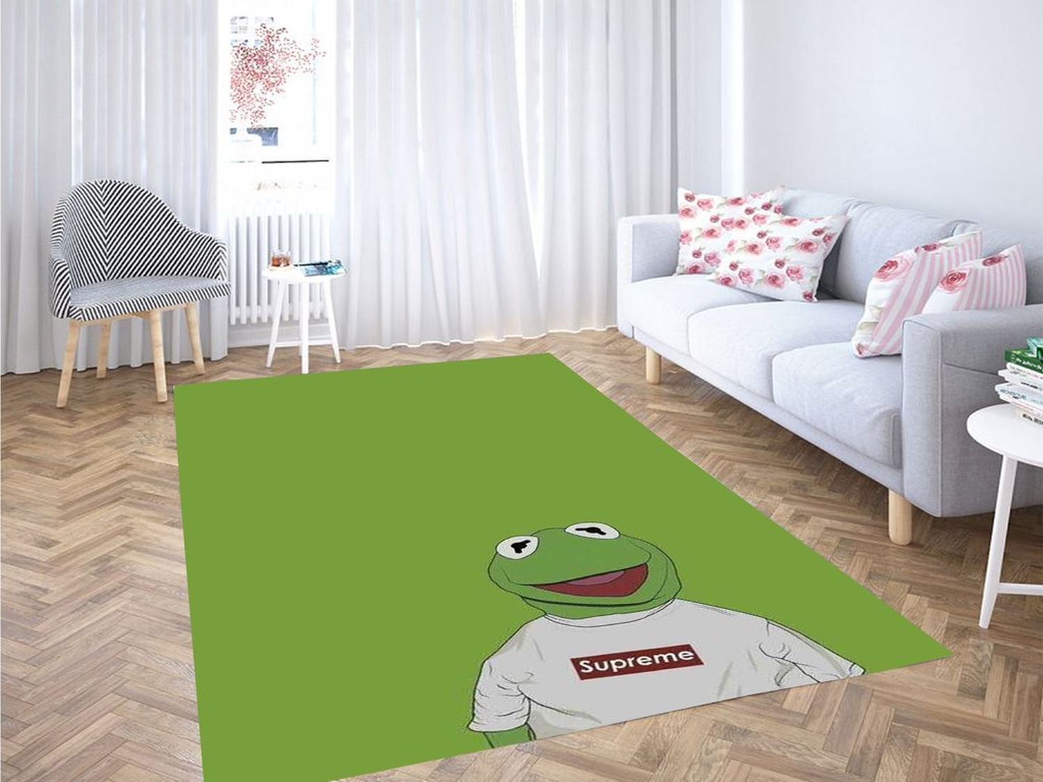 Frog Wallpaper Living Room Modern Carpet Rug - Unique Anime Apparel for Fans