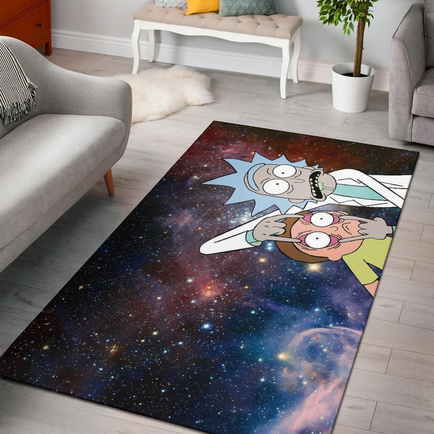 Funny Expression Rick And Morty Area Rug Carpet 591287 - Unique Anime Apparel for Fans