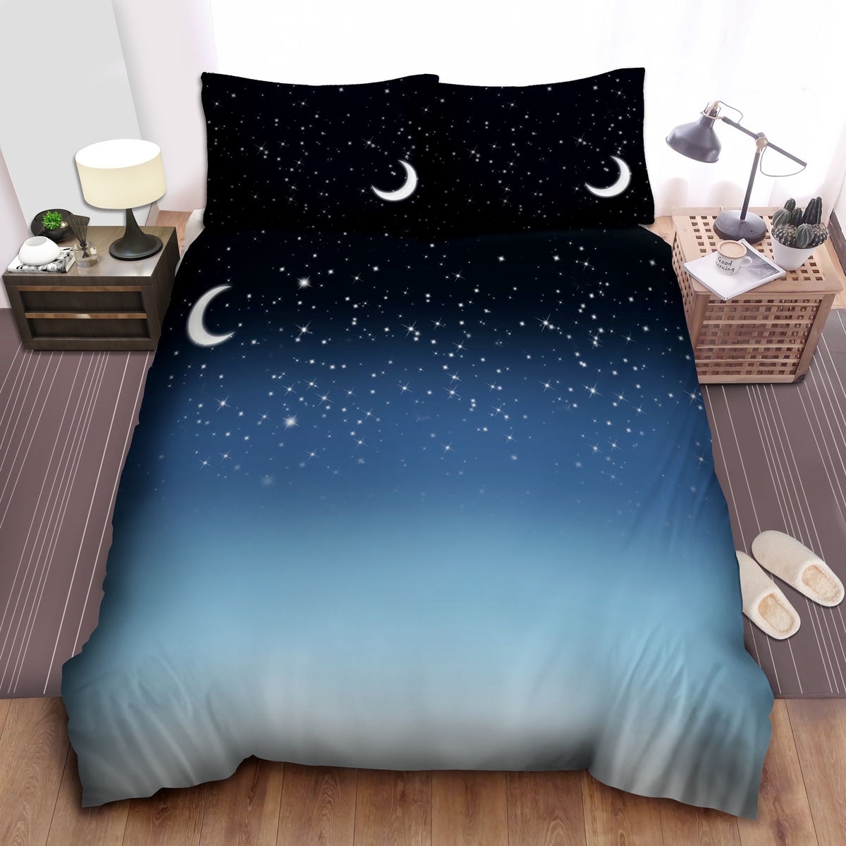 Galaxy Pattern Blend Bed Sheets Spread Duvet Cover Bedding Set - Unique Anime Apparel for Fans