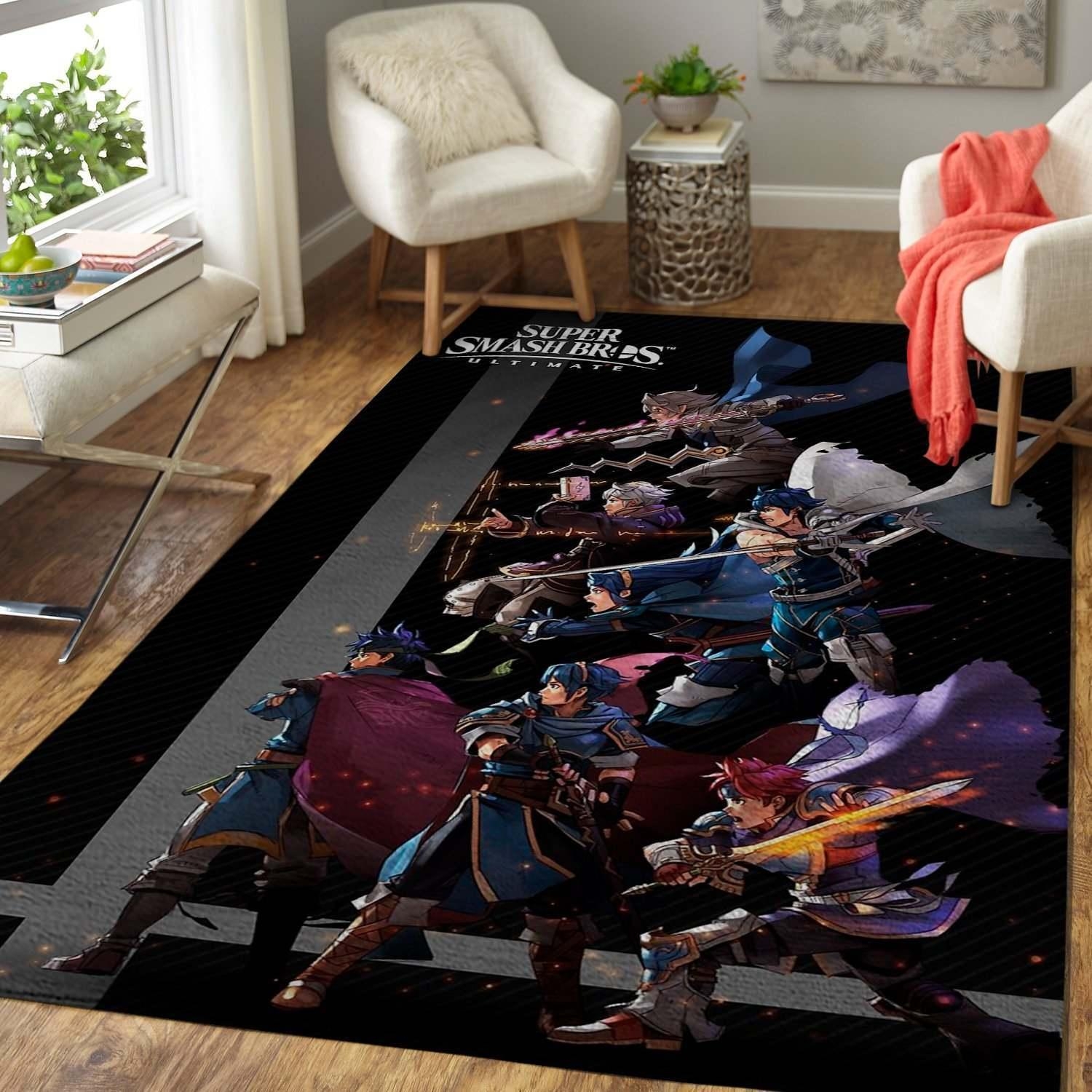 Game Lover Super Smash Bros. Ultimate Area Rug - Unique Anime Apparel for Fans