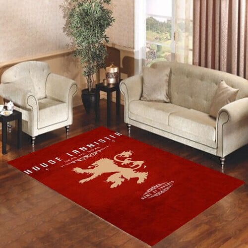 Game Of Thrones House Lannister Rectangle Rug Decor Area Rugs For Living Room Bedroom Kitchen Rugs Home Carpet Flooring TTG014219