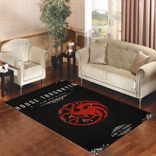 Game Of Thrones House Targaryen Rectangle Rug Decor Area Rugs For Living Room Bedroom Kitchen Rugs Home Carpet Flooring TTG014233