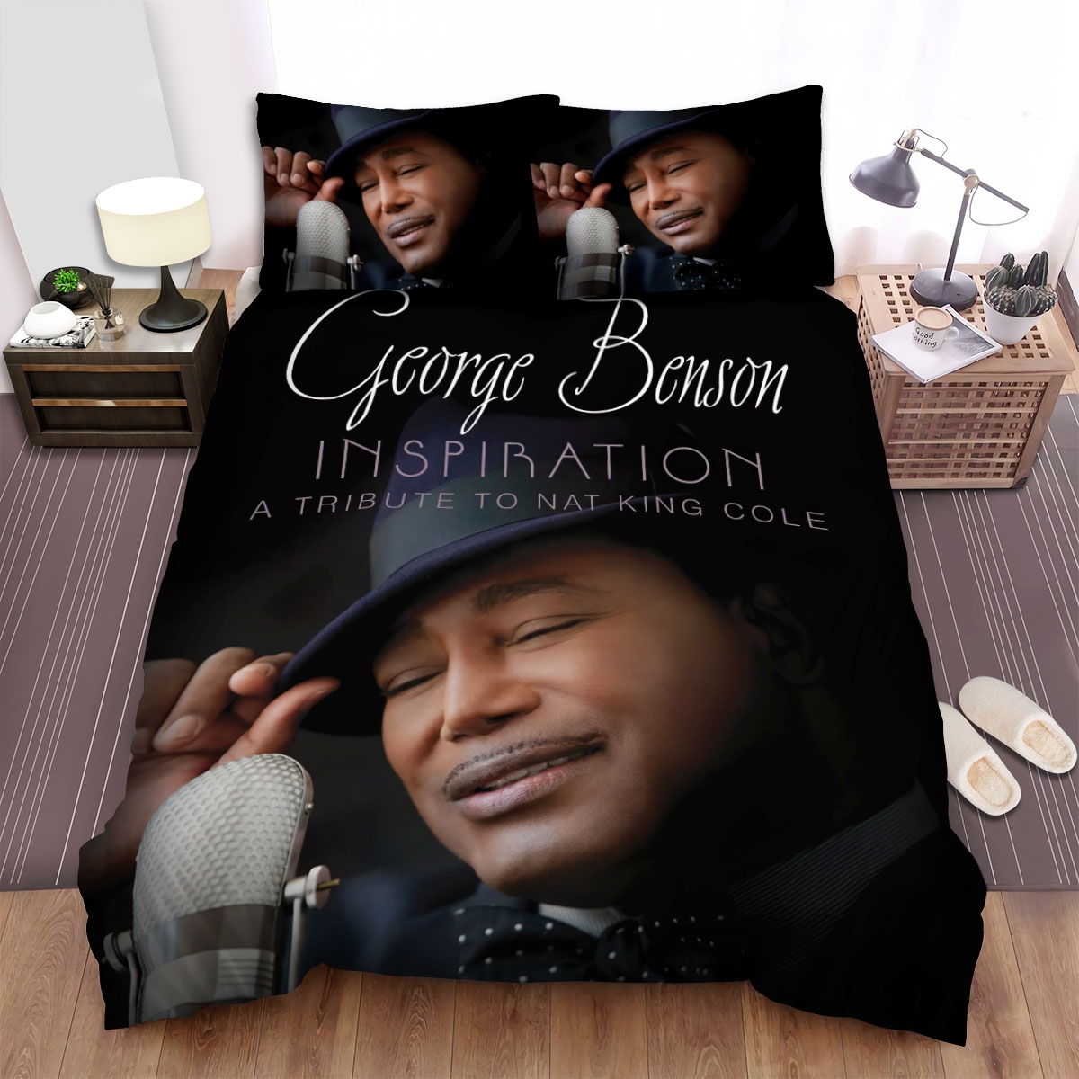 George Benson Album Inspiration A Tribute To Nat King Cole Bed Sheets Spread Duvet Cover Bedding Set - Unique Anime Apparel for Fans