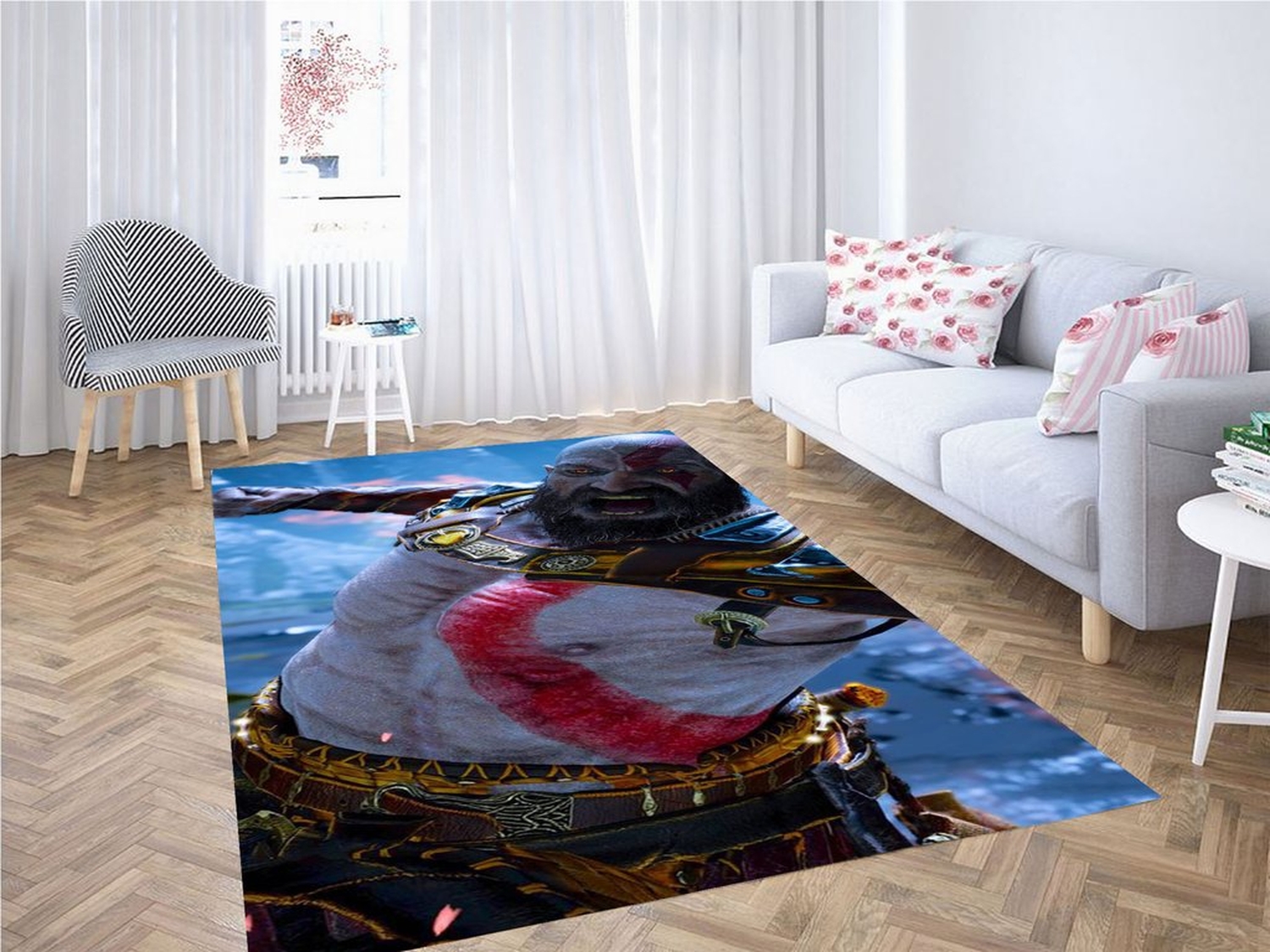 God Of War Living Room Modern Carpet Rug - Unique Anime Apparel for Fans
