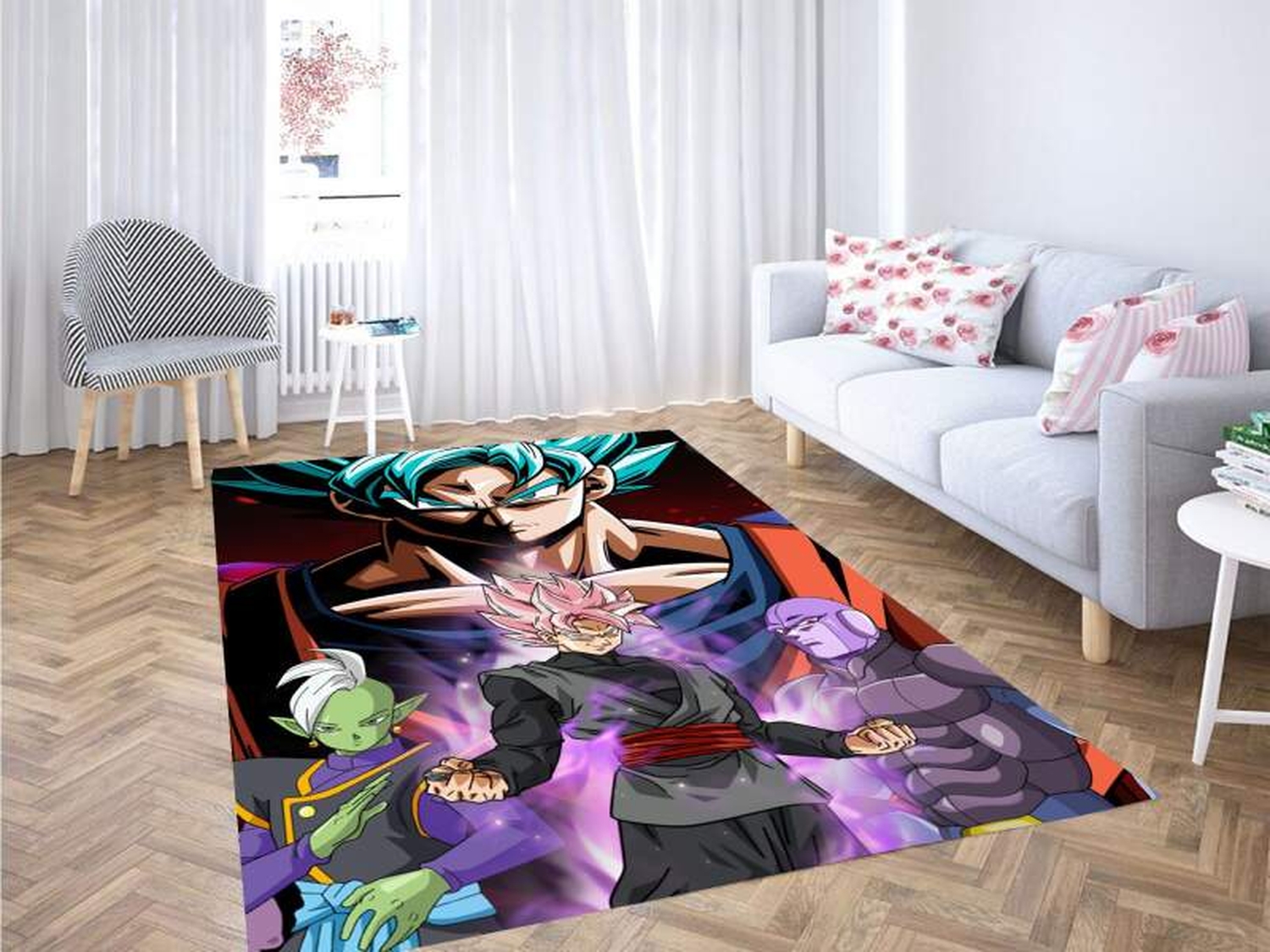Goku And Another Character Carpet Rug - Unique Anime Apparel for Fans