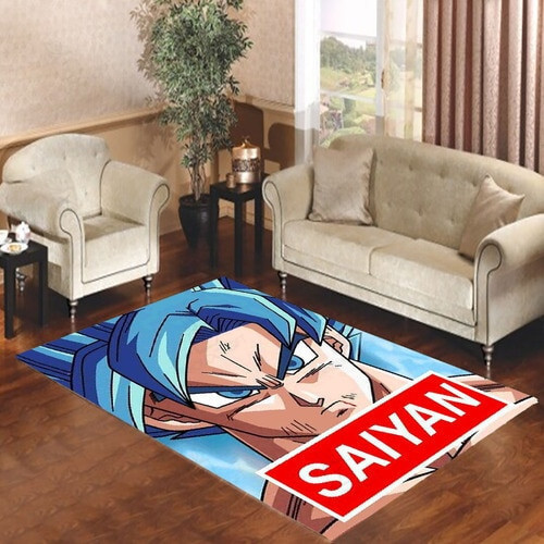 Goku Super Saiyan God Rectangle Rug Decor Area Rugs For Living Room Bedroom Kitchen Rugs Home Carpet Flooring TTG014551