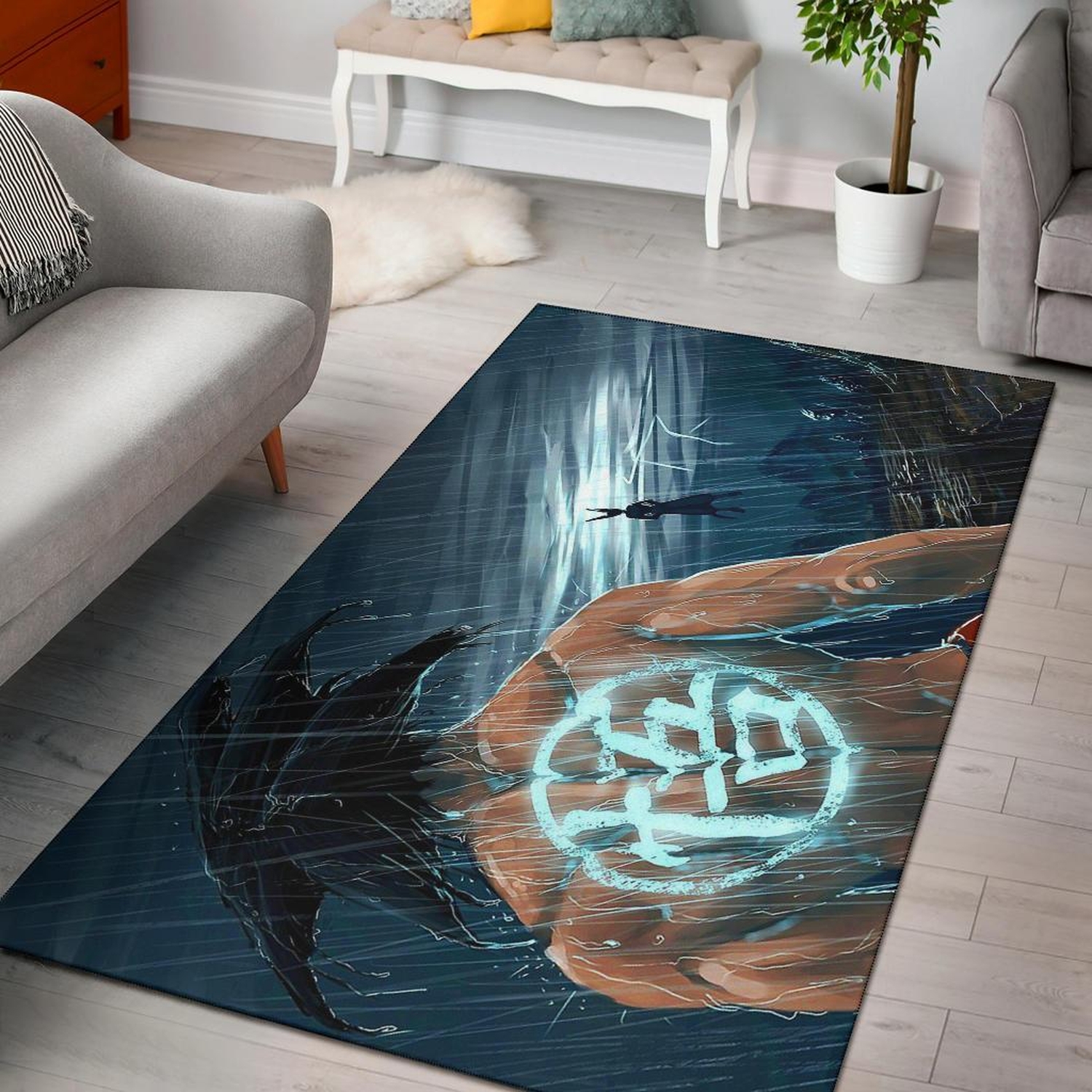 Goku Vs Beerus Hd Art Area Rug - Unique Anime Apparel for Fans