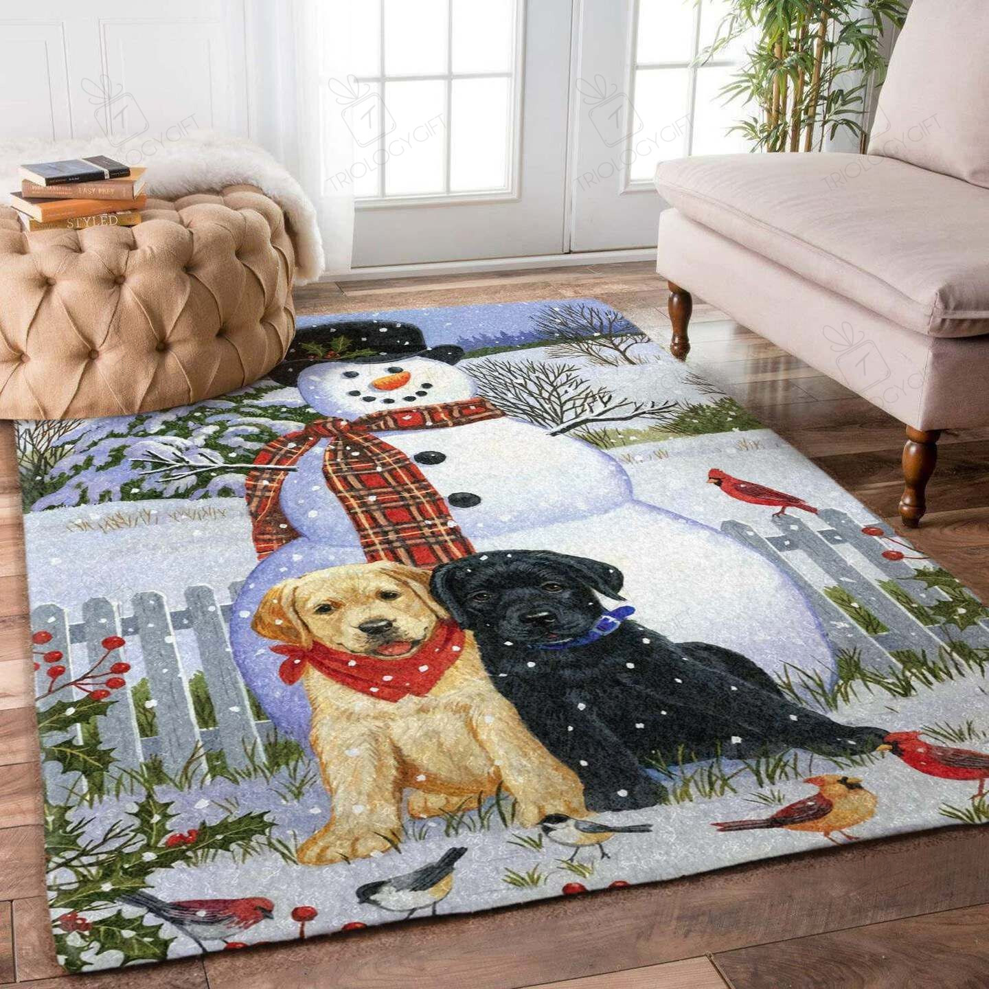 Golden Snowman Rectangle Rug Decor Area Rugs For Living Room Bedroom Kitchen Rugs Home Carpet Flooring TTG014576