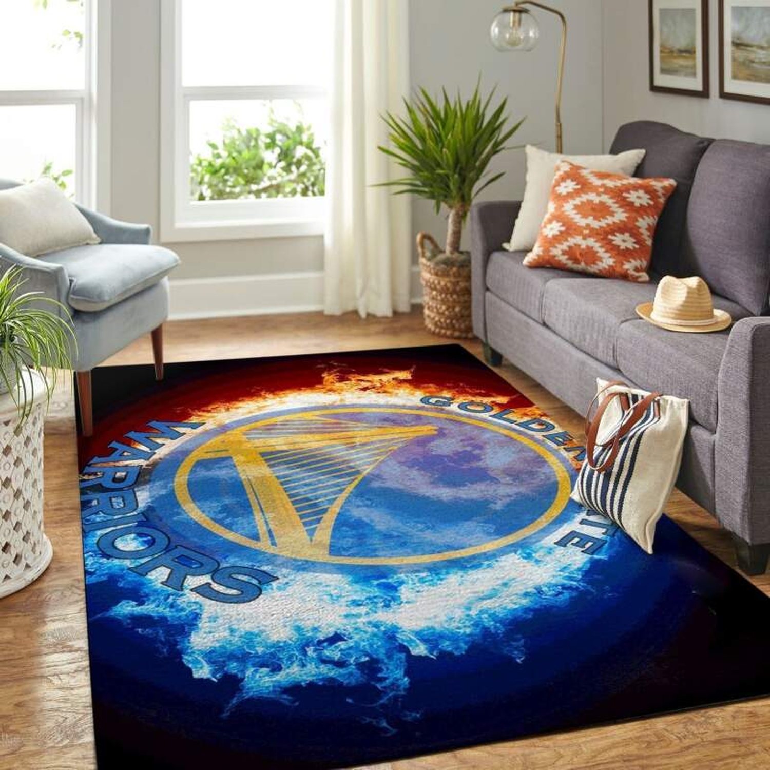 Golden State Warriors Living Room Area Rug - Unique Anime Apparel for Fans