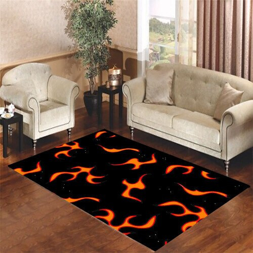 Golf Wang Flame Black Rectangle Rug Decor Area Rugs For Living Room Bedroom Kitchen Rugs Home Carpet Flooring TTG014623