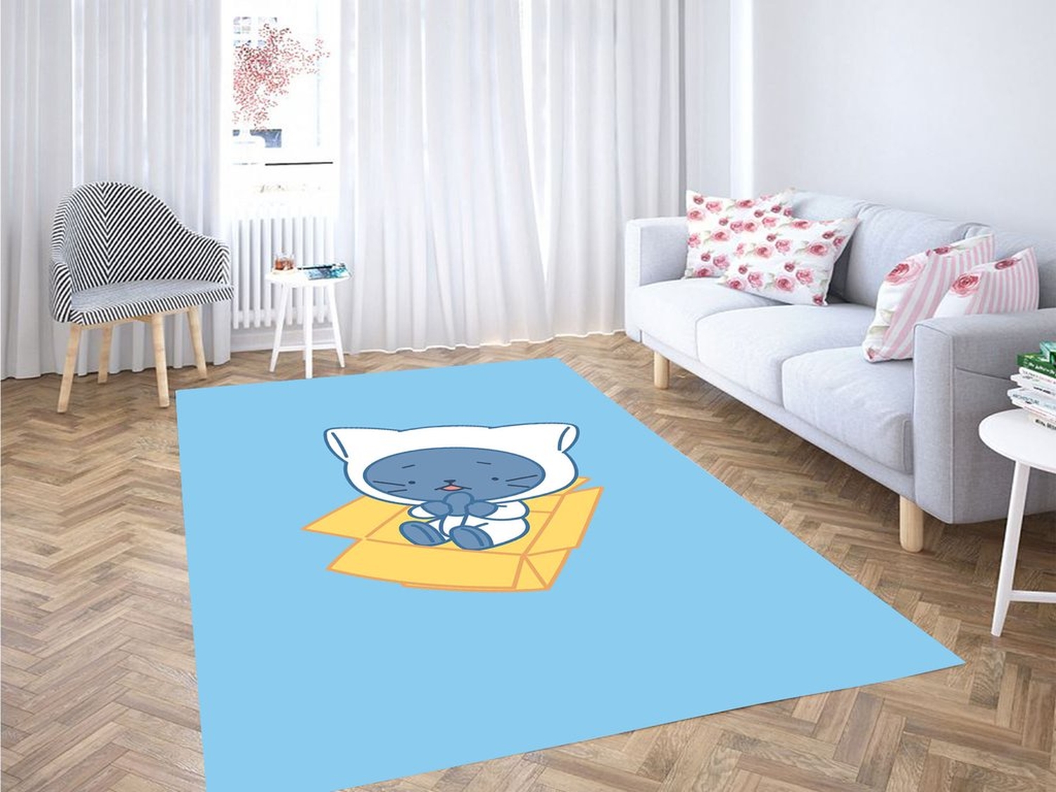 Good Cat Living Room Modern Carpet Rug - Unique Anime Apparel for Fans