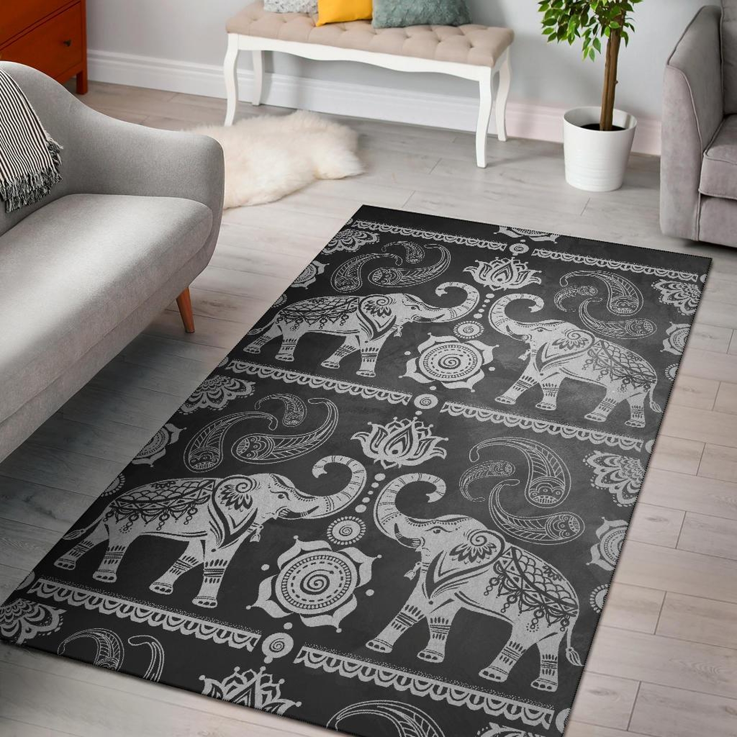 Good Fortune Elephant Area Rug - Unique Anime Apparel for Fans
