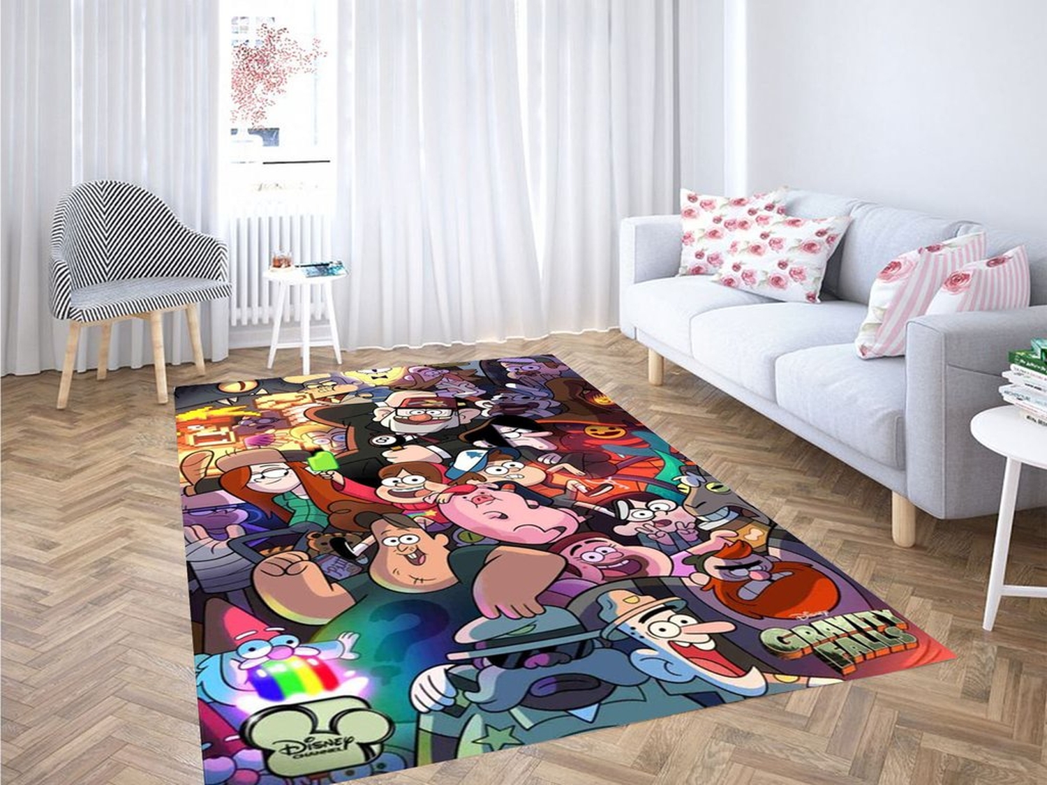 Gravity Falls Comic Living Room Modern Carpet Rug - Unique Anime Apparel for Fans