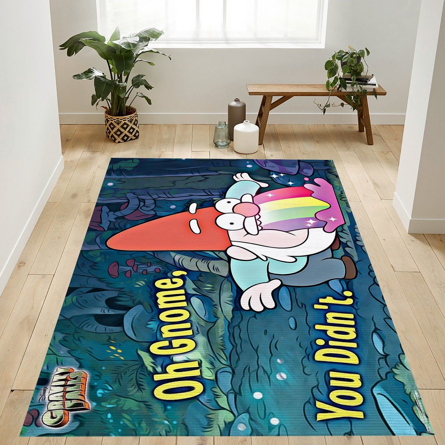Gravity Falls Gnome Rug - Unique Anime Apparel for Fans