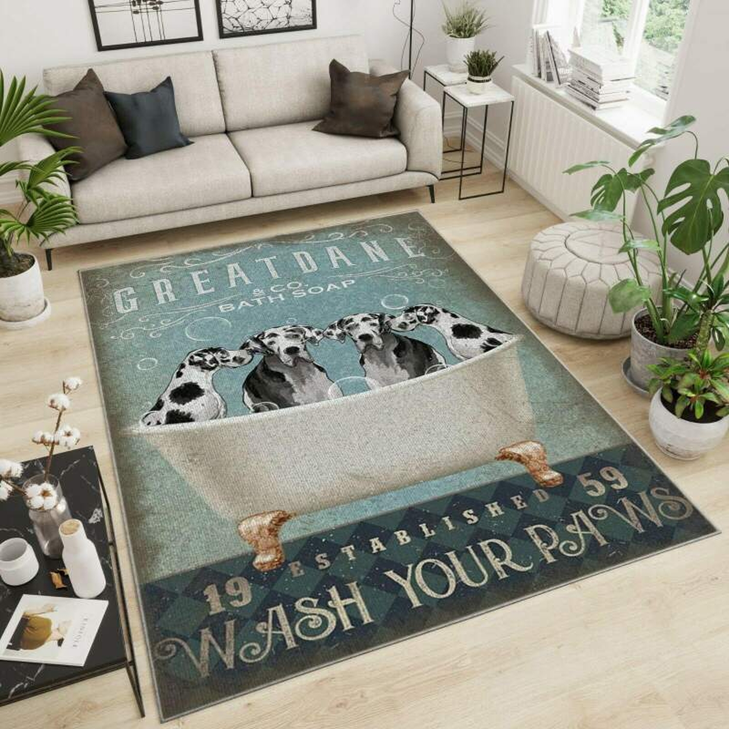 Great Dane Area Rug - Unique Anime Apparel for Fans