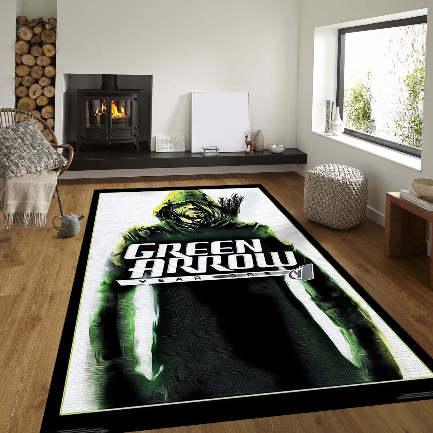 Green Arrow Rug - Unique Anime Apparel for Fans