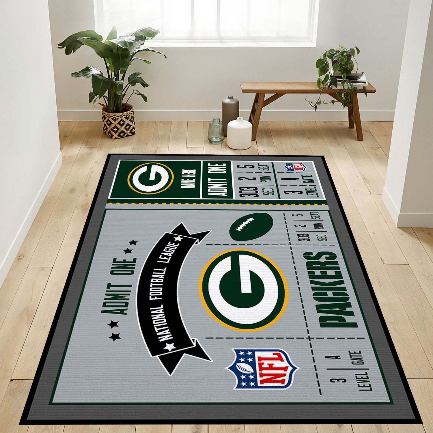 Green Bay Packers Sport Rug - Unique Anime Apparel for Fans