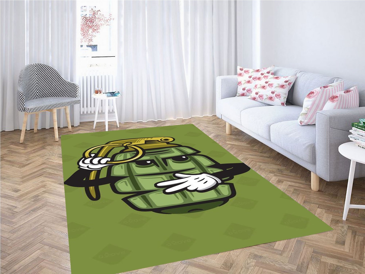 Grenades Wallpaper Carpet Rug - Unique Anime Apparel for Fans