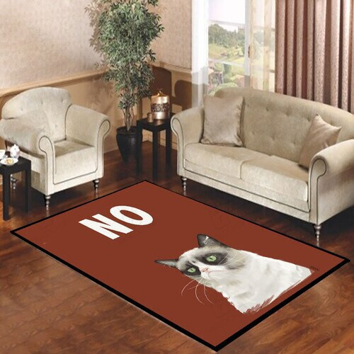 Grumpy Cat No Rectangle Rug Decor Area Rugs For Living Room Bedroom Kitchen Rugs Home Carpet Flooring TTG014782