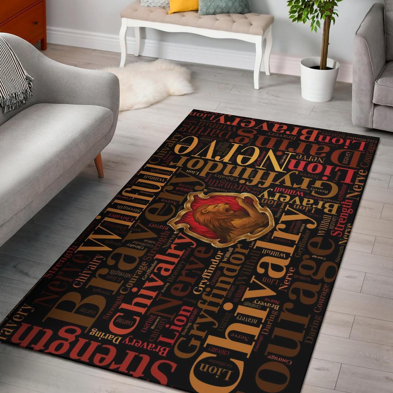 Gryffindor Harry Potter Area Rug - Unique Anime Apparel for Fans