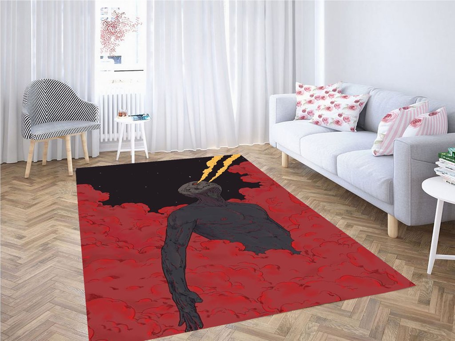Guangyuan Yu Living Room Modern Carpet Rug - Unique Anime Apparel for Fans