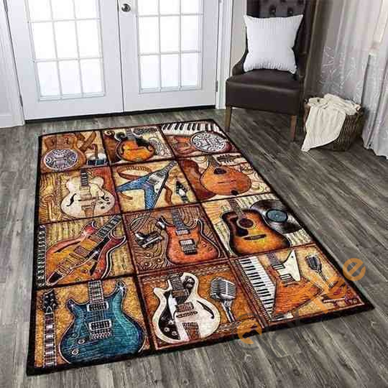Guitar Area Rug - Unique Anime Apparel for Fans