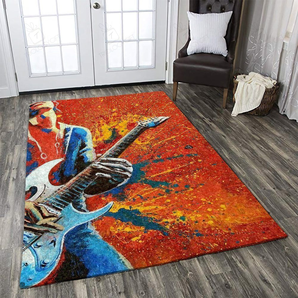 Guitar Rectangle Rug Decor Area Rugs For Living Room Bedroom Kitchen Rugs Home Carpet Flooring TTG014918