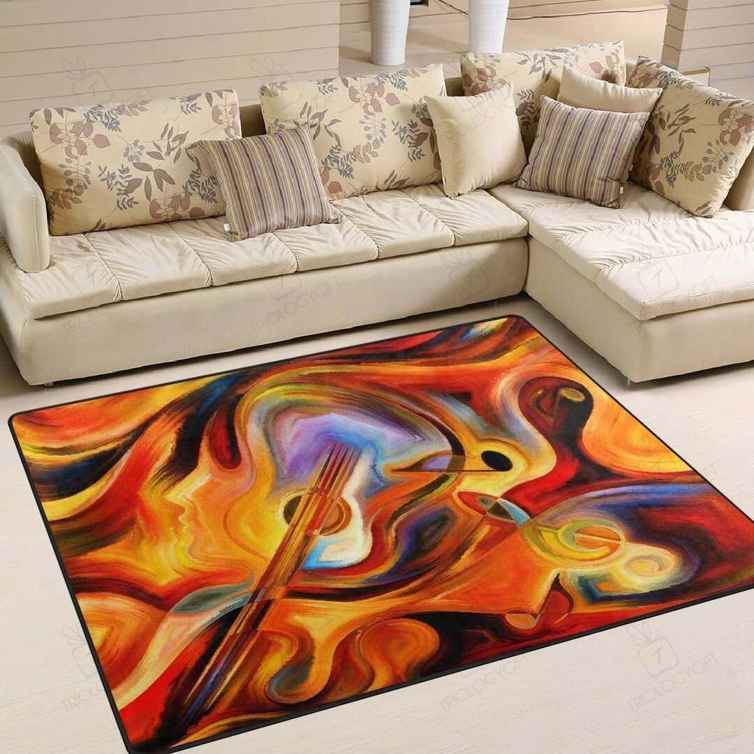Guitar Rectangle Rug Decor Area Rugs For Living Room Bedroom Kitchen Rugs Home Carpet Flooring TTG014932