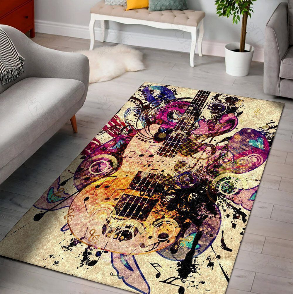 Guitar Rectangle Rug Decor Area Rugs For Living Room Bedroom Kitchen Rugs Home Carpet Flooring TTG014935