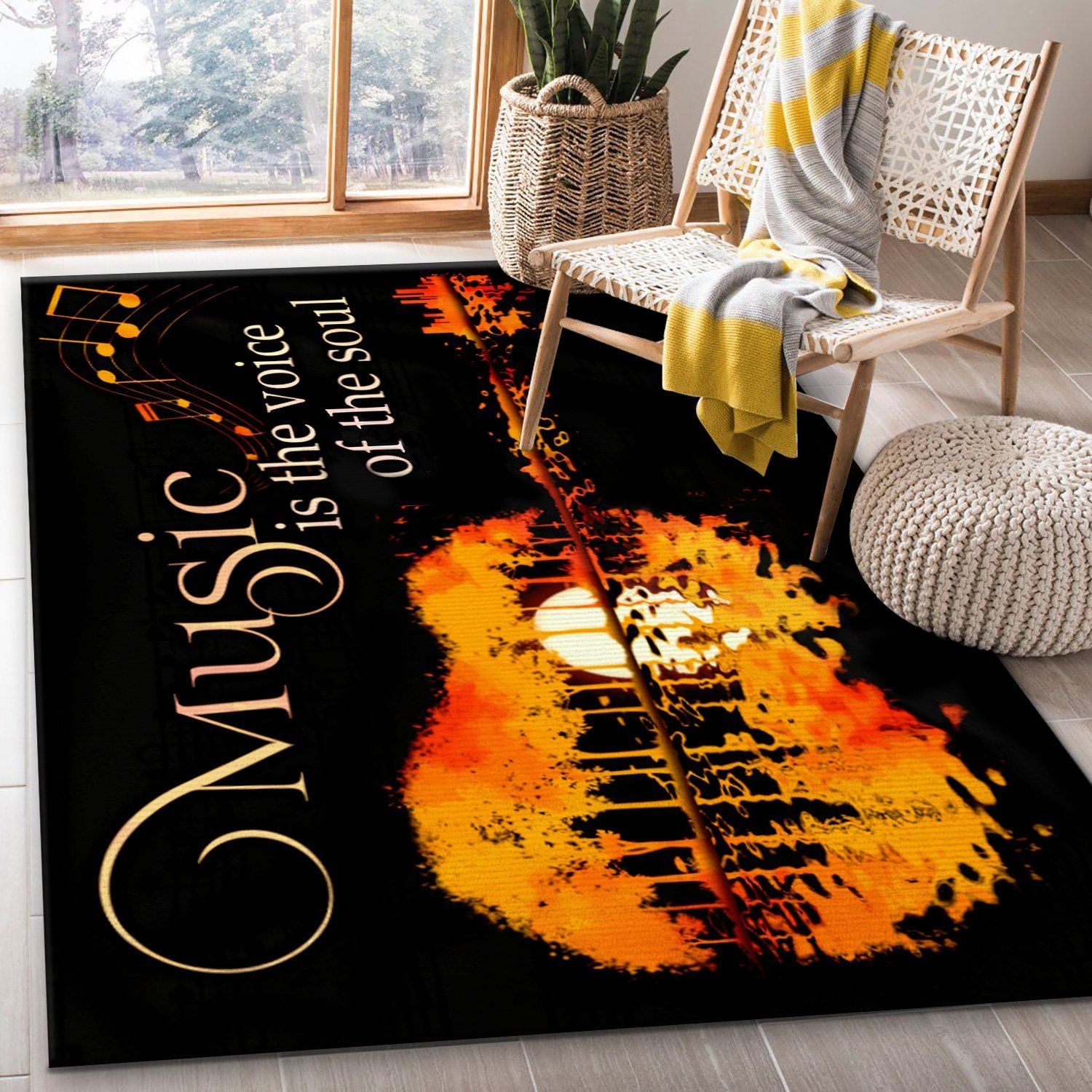 Guitar Rug – Custom Size And Printing - Unique Anime Apparel for Fans