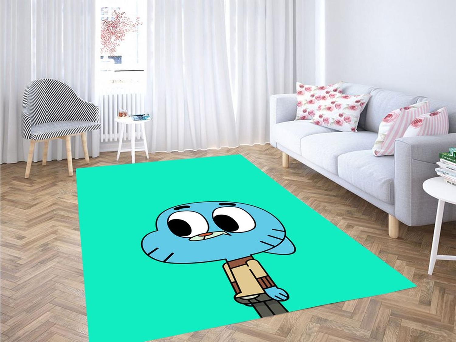 Gumbal Watterson Living Room Modern Carpet Rug - Unique Anime Apparel for Fans
