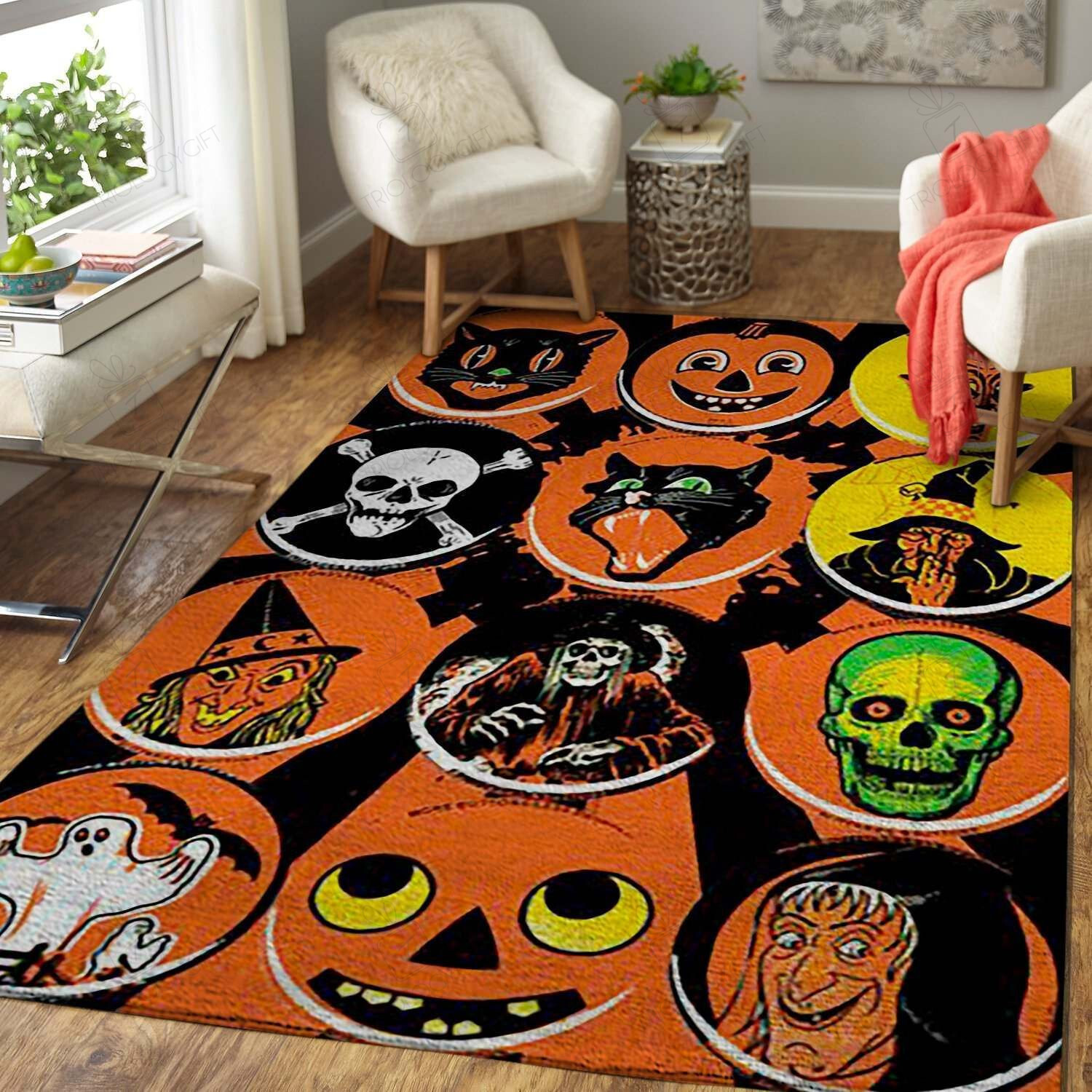 Halloween Rectangle Rug Decor Area Rugs For Living Room Bedroom Kitchen Rugs Home Carpet Flooring TTG017718