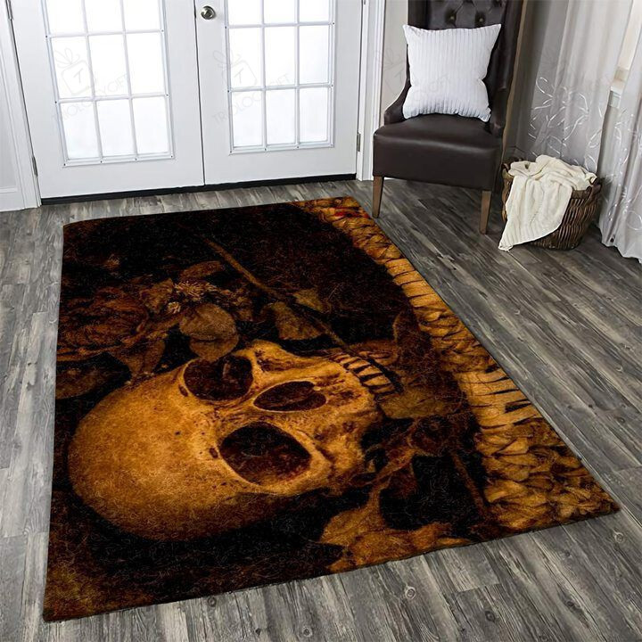 Halloween Skull Rectangle Rug Decor Area Rugs For Living Room Bedroom Kitchen Rugs Home Carpet Flooring TTG015325