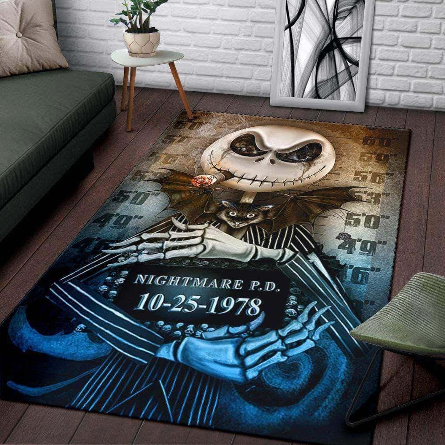 Halloween Special Gift Jack Skellington Area Rug - Unique Anime Apparel for Fans