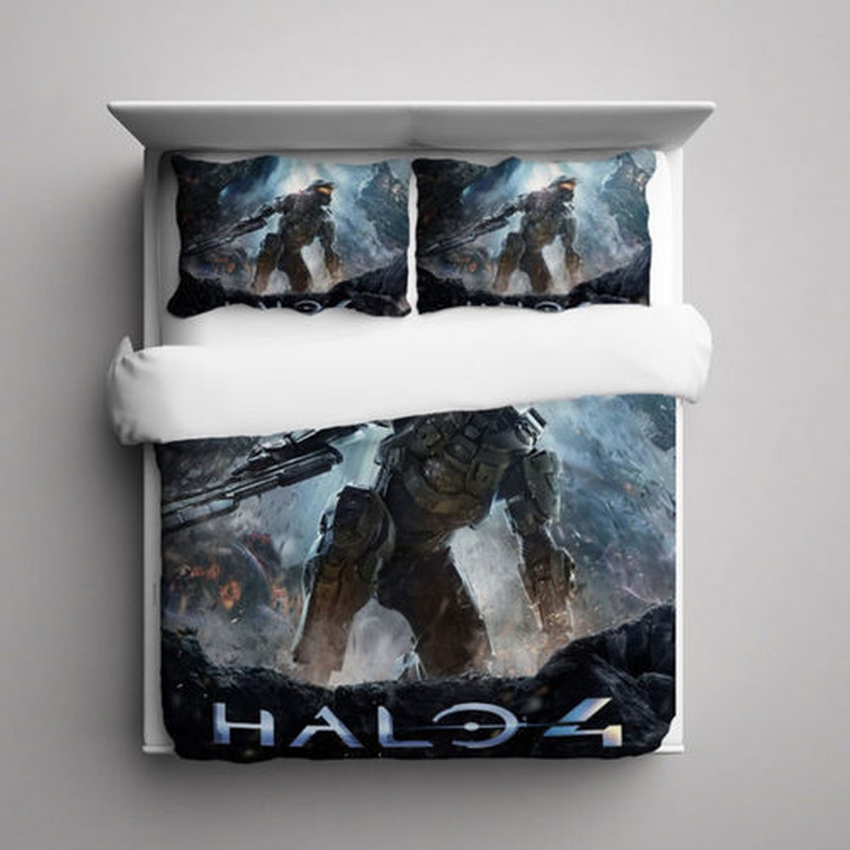 Halo 4 Master Chief Version 02 3d Duvet Cover Bedding Set - Unique Anime Apparel for Fans