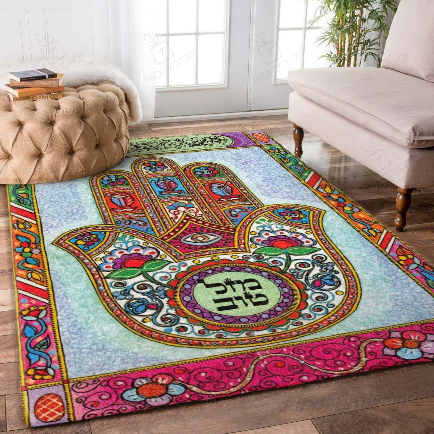 Hamsa Hand Rectangle Rug Decor Area Rugs For Living Room Bedroom Kitchen Rugs Home Carpet Flooring TTG015360