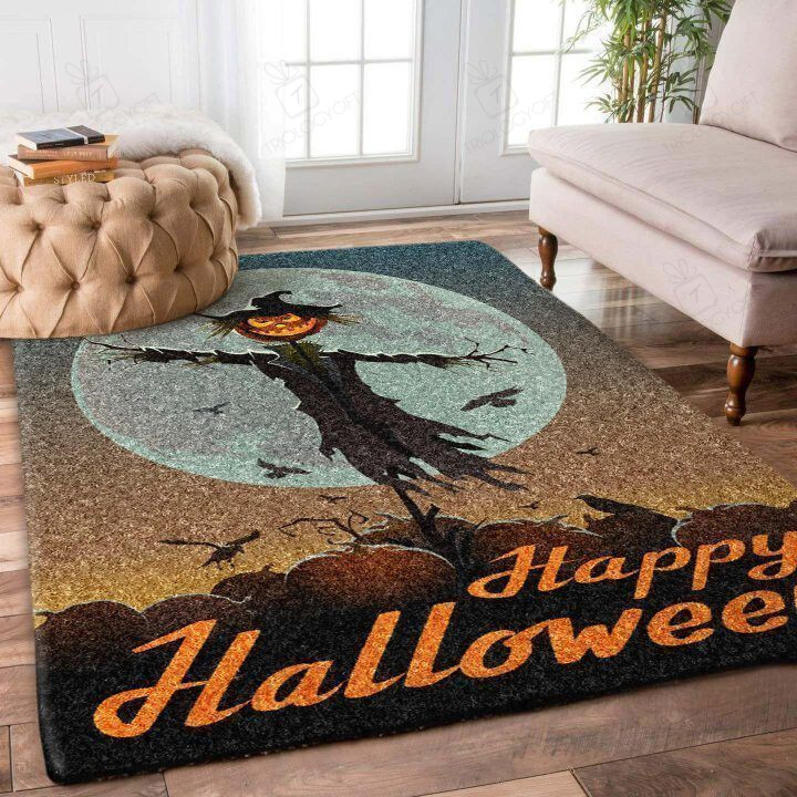 Happy Halloween Rectangle Rug Decor Area Rugs For Living Room Bedroom Kitchen Rugs Home Carpet Flooring TTG015379