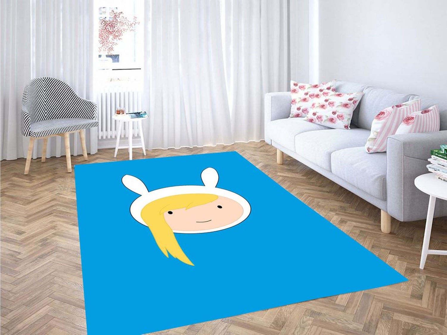 Hari Finn Adventure Time Living Room Modern Carpet Rug - Unique Anime Apparel for Fans
