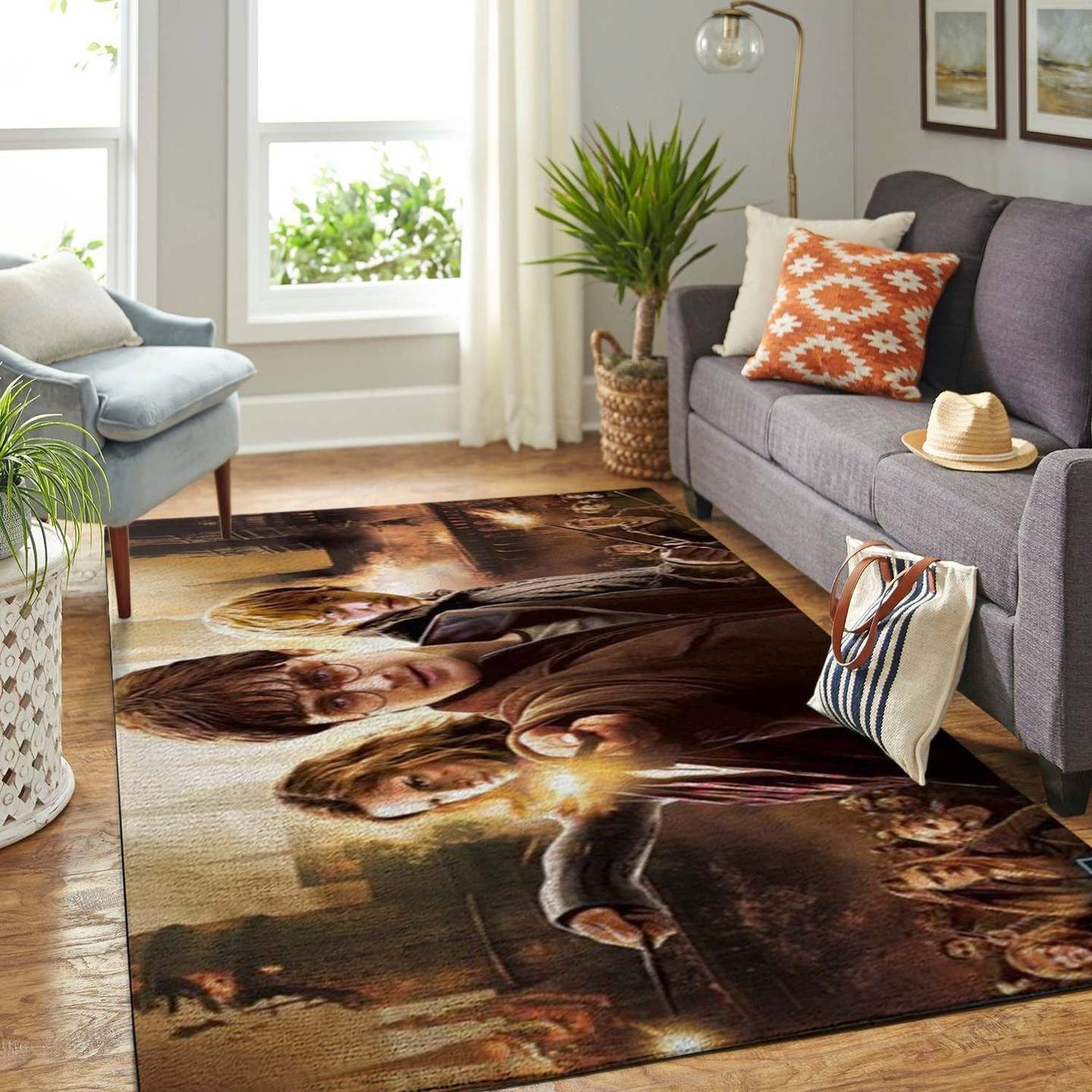 Harry Potter And Best Friends Area Rug - Unique Anime Apparel for Fans
