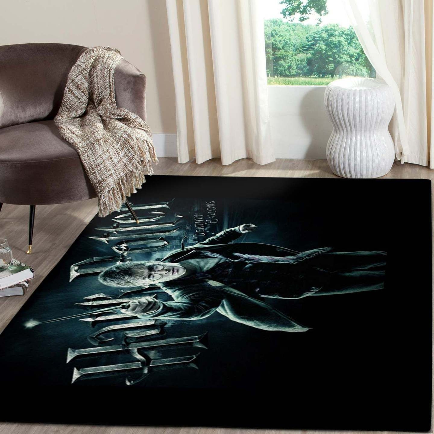 Harry Potter And Deathly Hallows Rug - Unique Anime Apparel for Fans