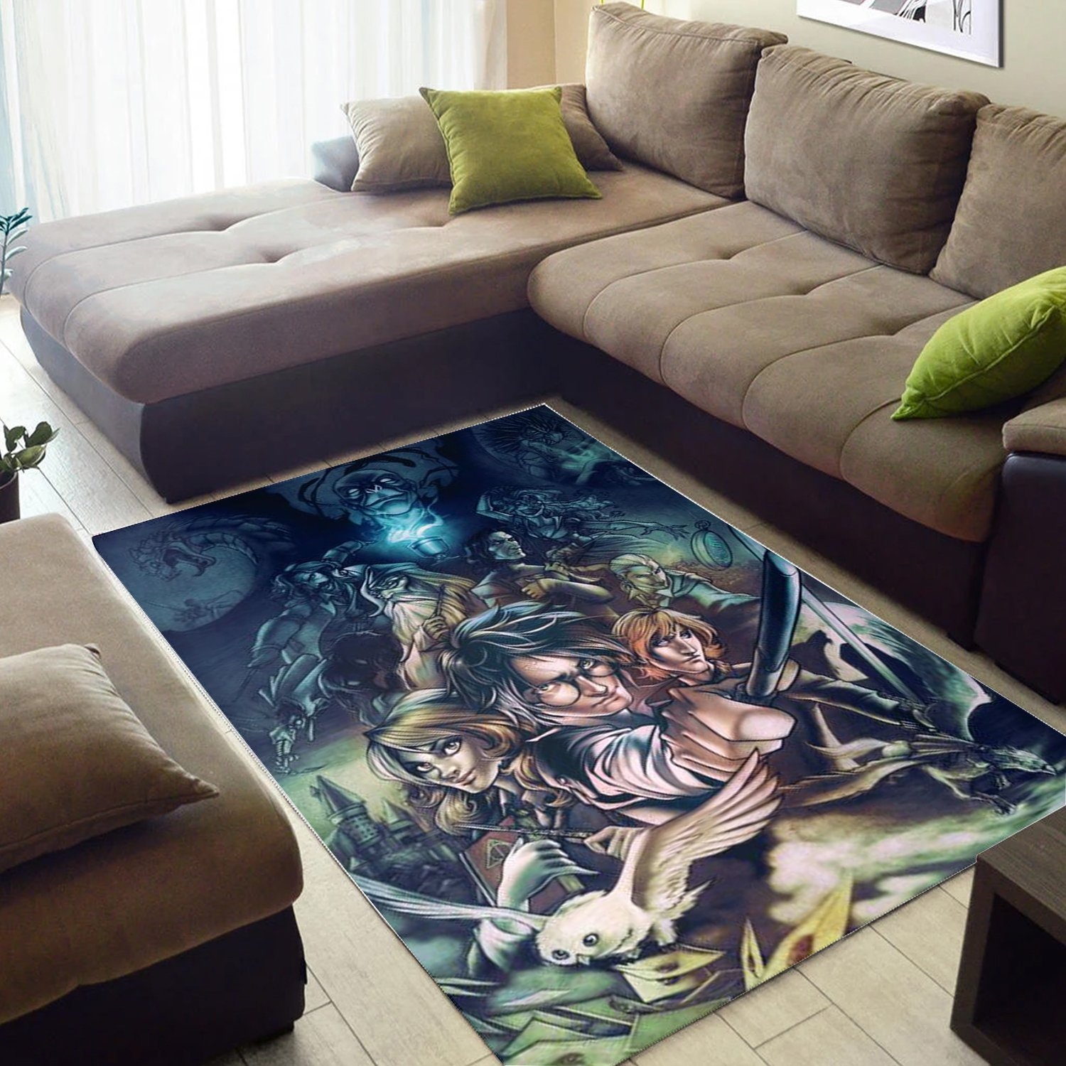 Harry Potter And Friends Gryffindor Rug - Unique Anime Apparel for Fans