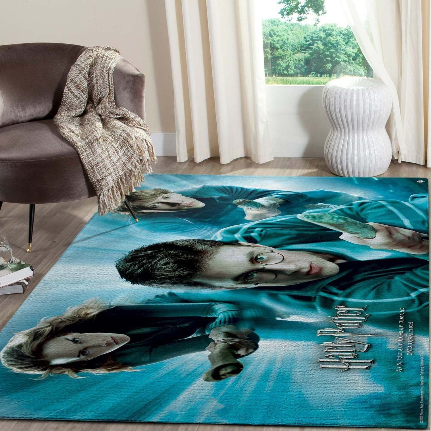 Harry Potter And Magical Flying Broomsticks Rug - Unique Anime Apparel for Fans