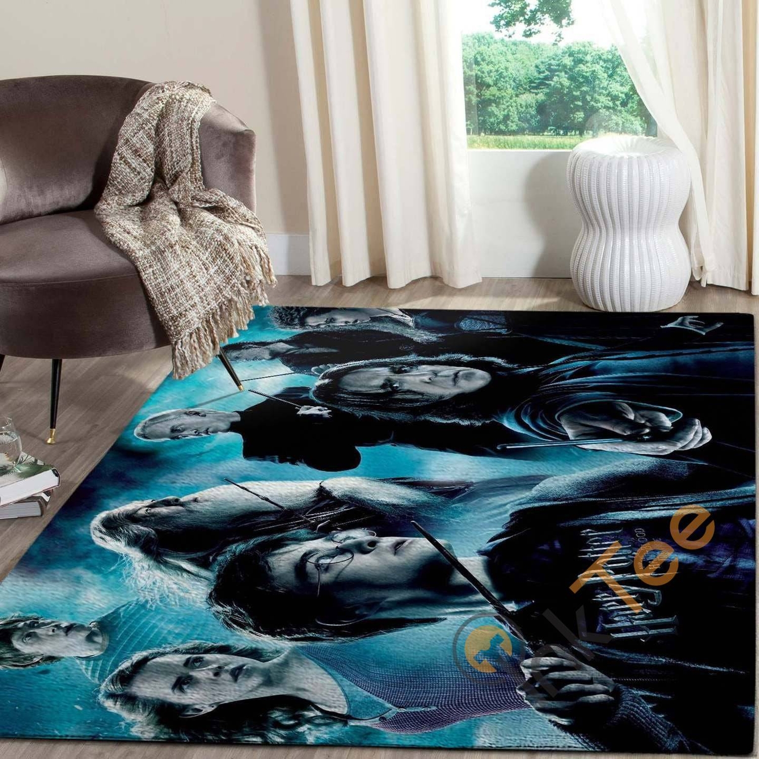 Harry Potter Dumbledor And Snape Carpet Living Room Floor Decor Gift For Potter's Fan Hogwarts Rug - Unique Anime Apparel for Fans