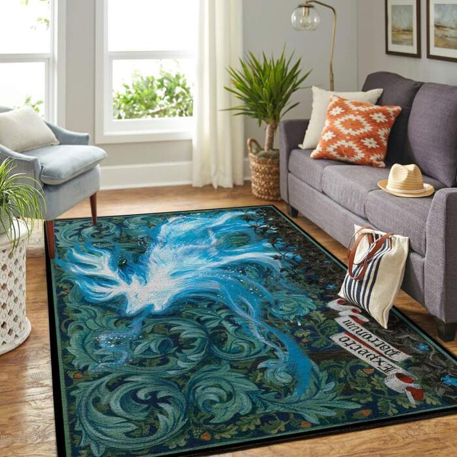 Harry Potter Expecto Patronum Rug – Custom Size And Printing - Unique Anime Apparel for Fans