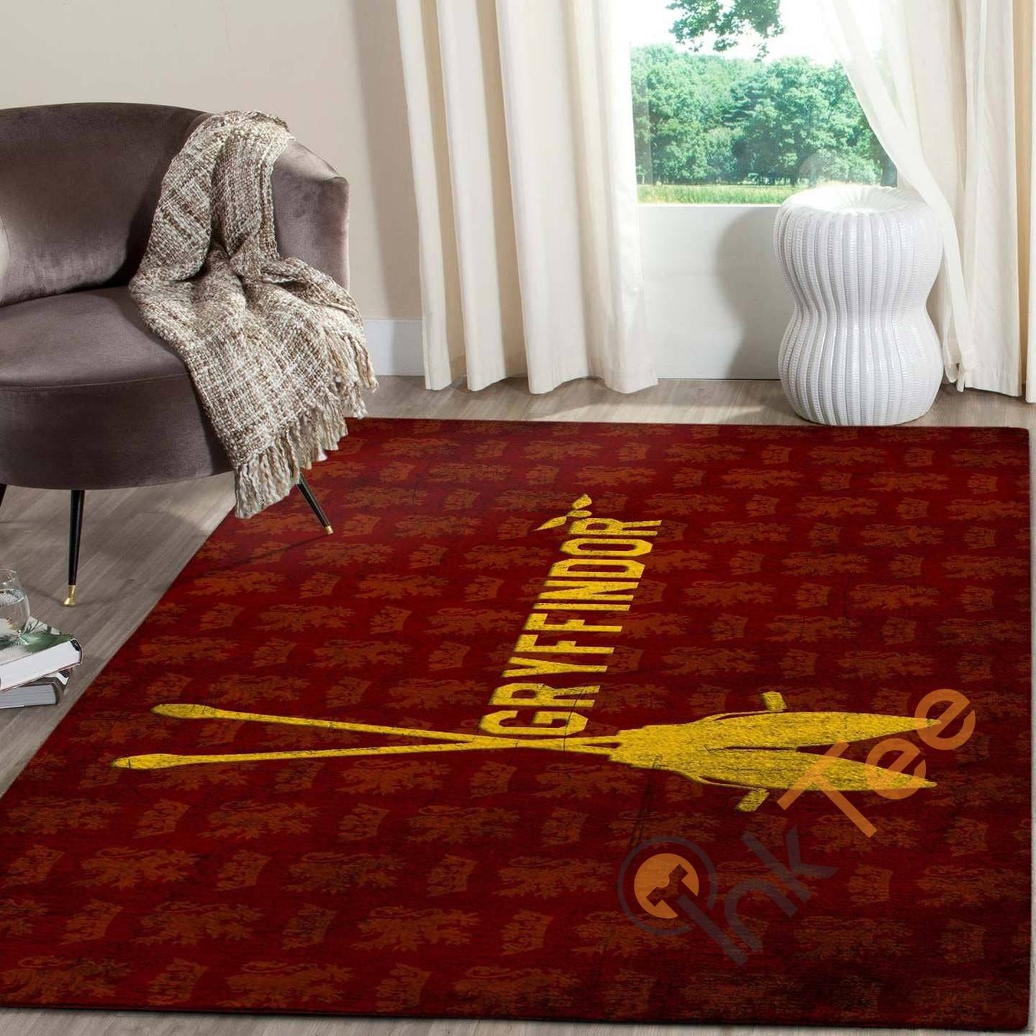 Harry Potter Gryffindor Living Room Carpet Floor Decor Beautiful Gift For Potter's Fan Hogwarts Rug - Unique Anime Apparel for Fans