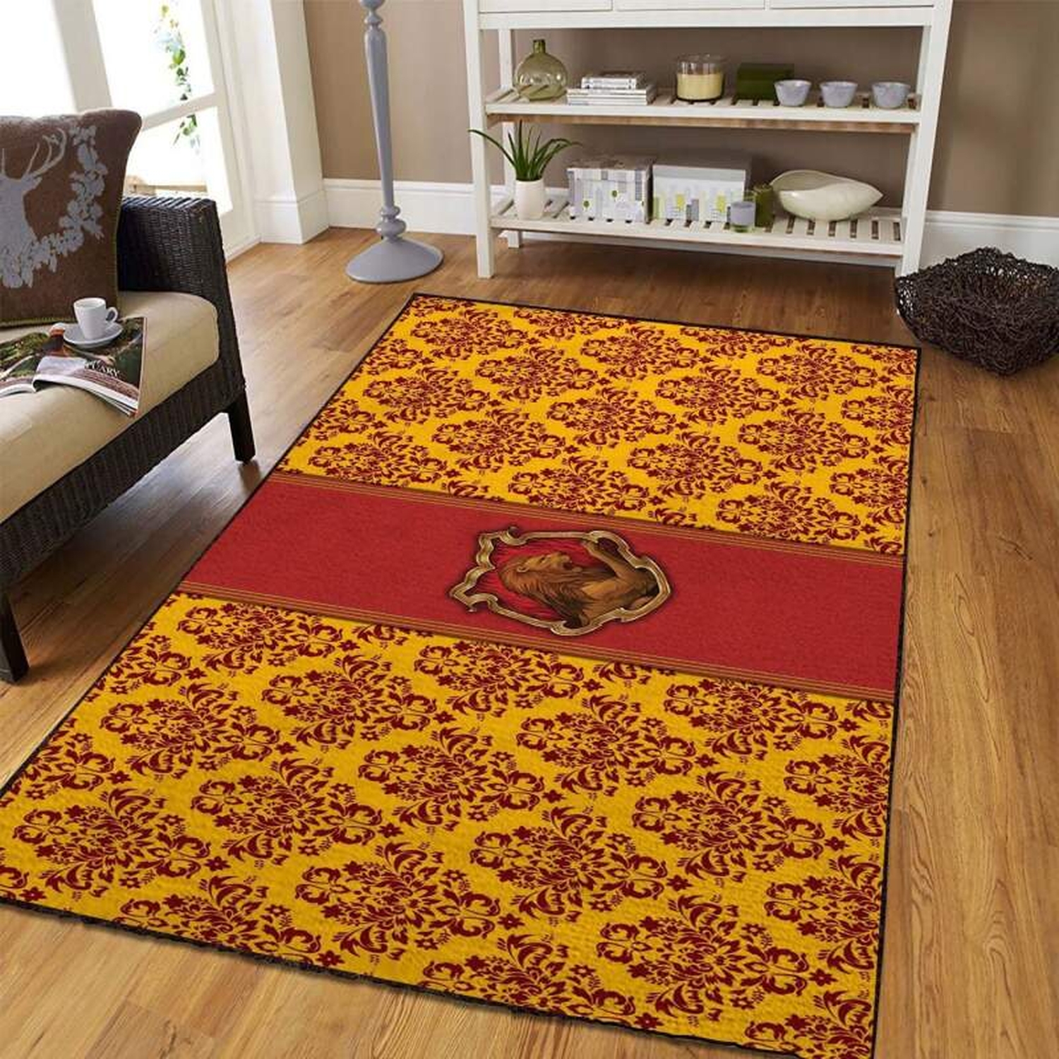 Harry Potter Gryffindor Logo Area Rug - Unique Anime Apparel for Fans