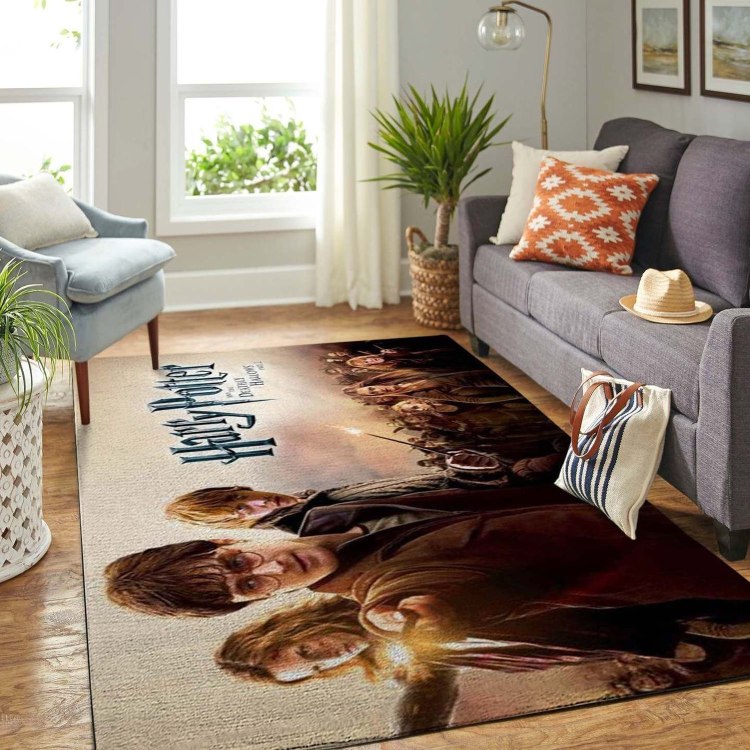 Harry Potter Hermione Ron Rug– Custom Size And Printing - Unique Anime Apparel for Fans