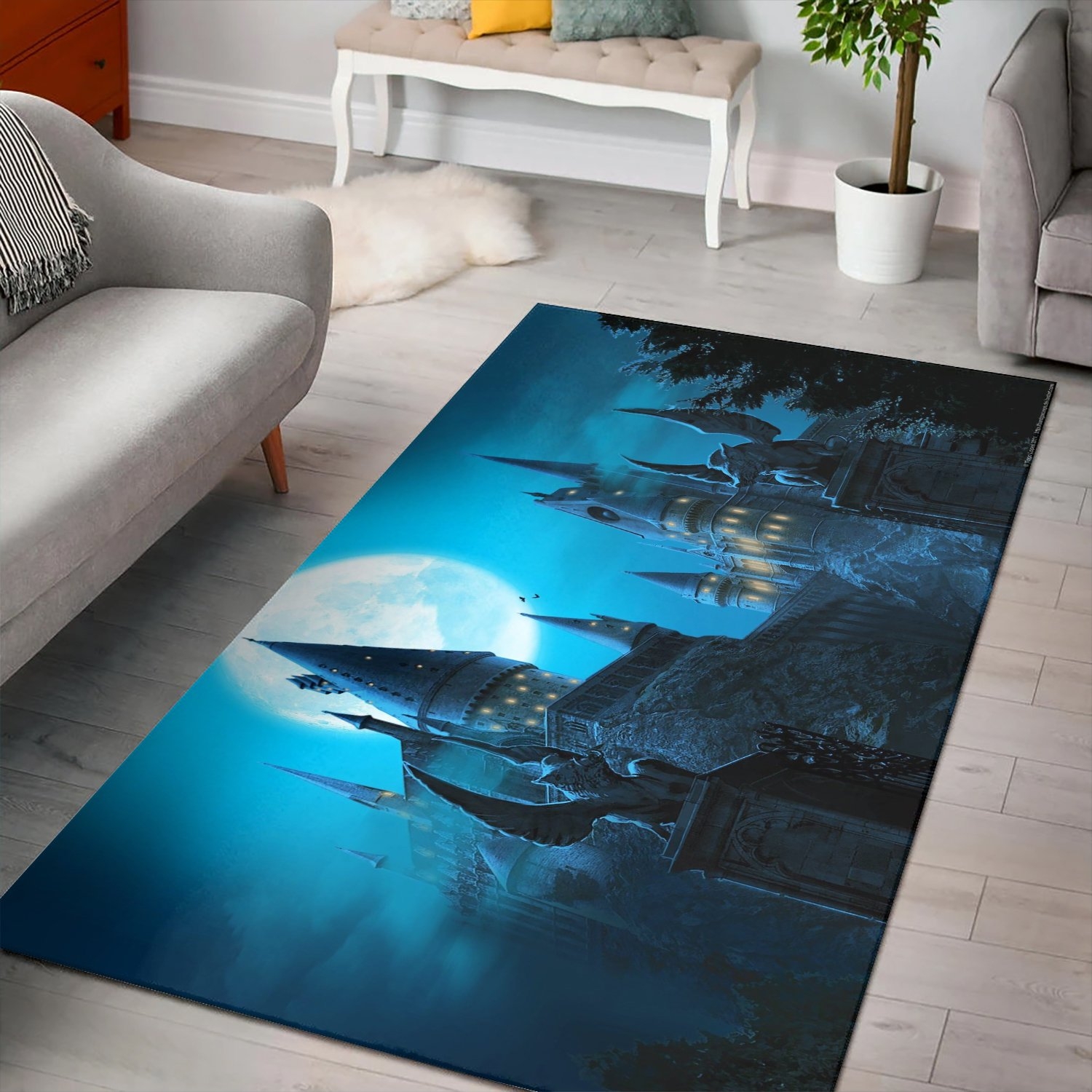 Harry Potter Hogwarts Castle Rug - Unique Anime Apparel for Fans