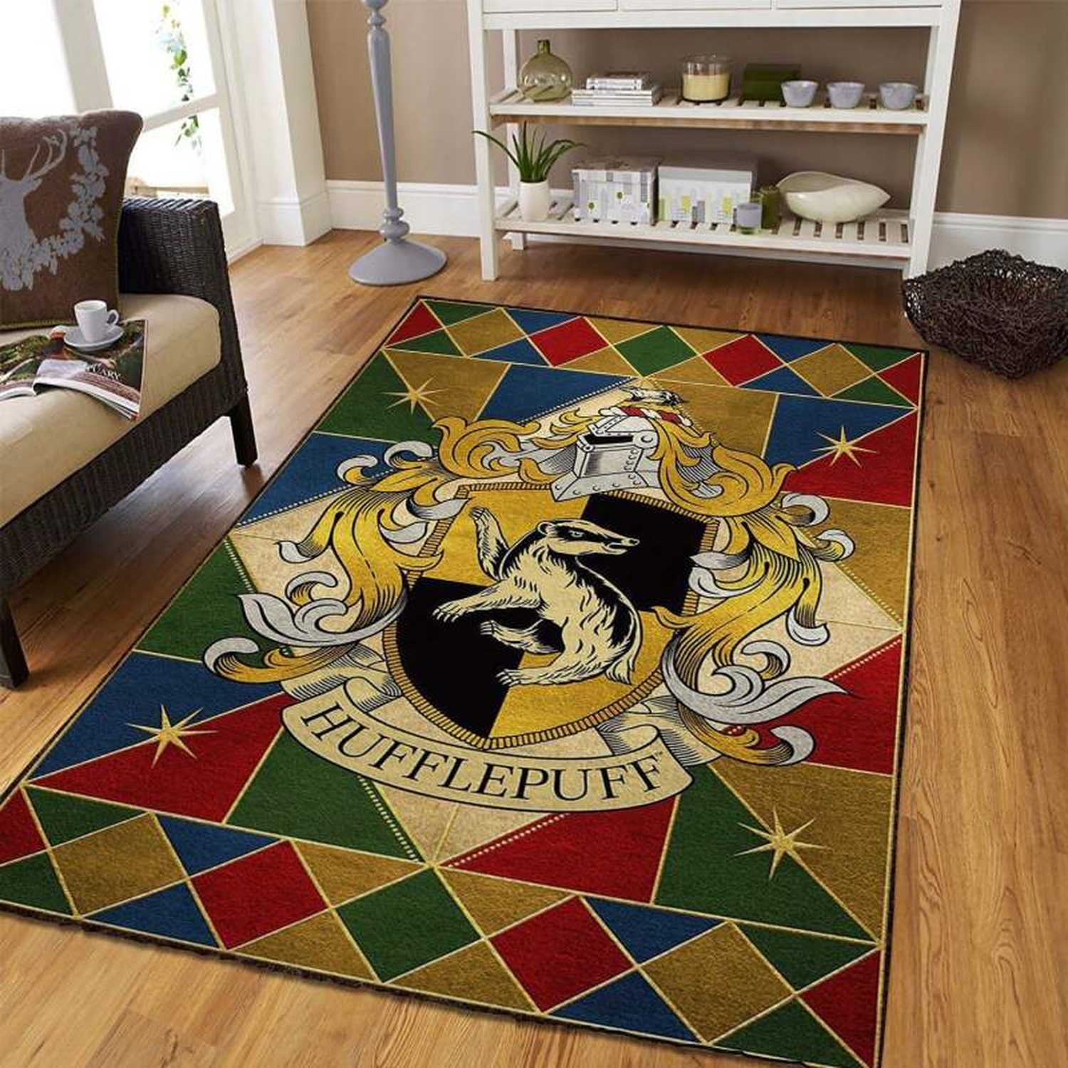 Harry Potter Hufflepuff Area Rug - Unique Anime Apparel for Fans