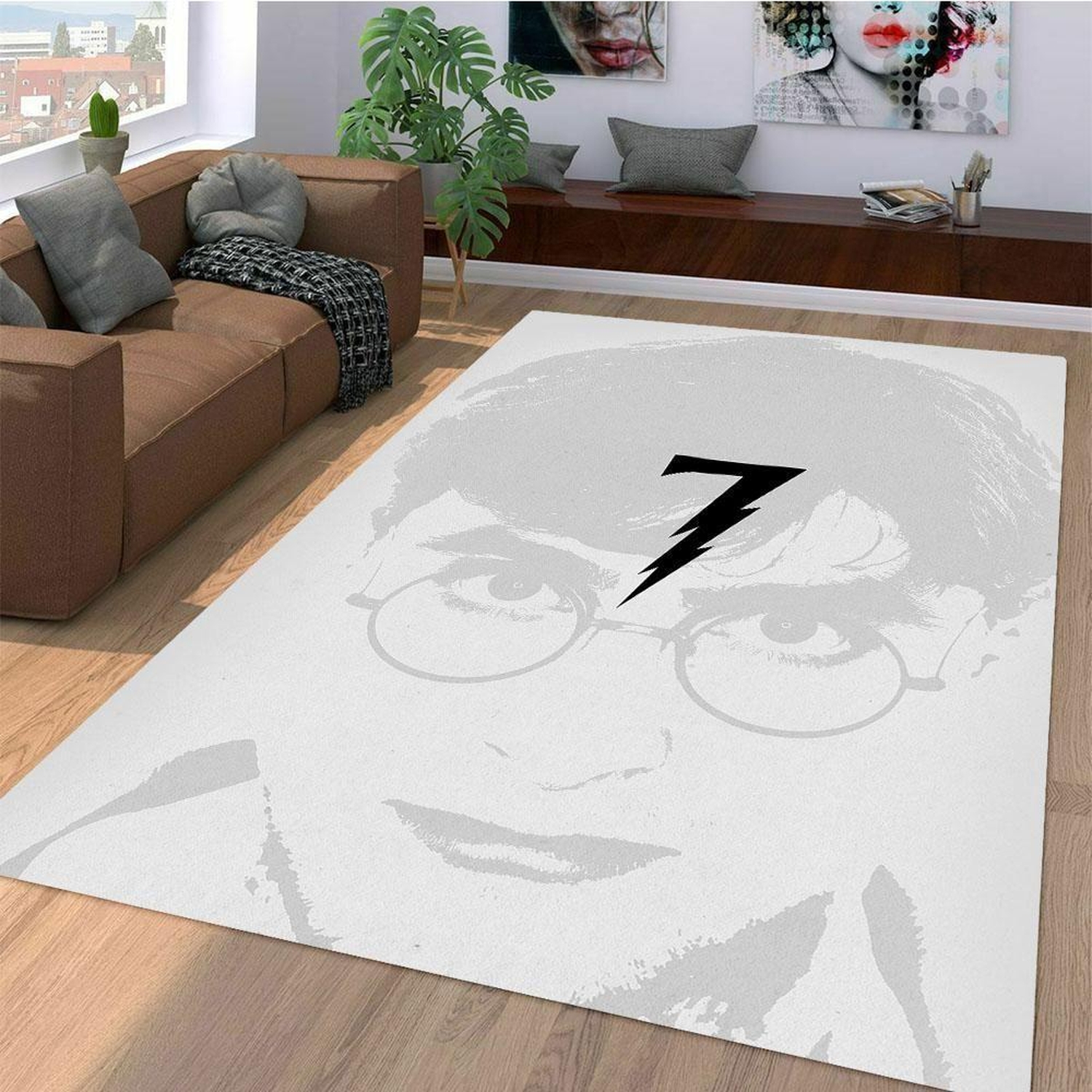 Harry Potter Monochrome Rug - Unique Anime Apparel for Fans